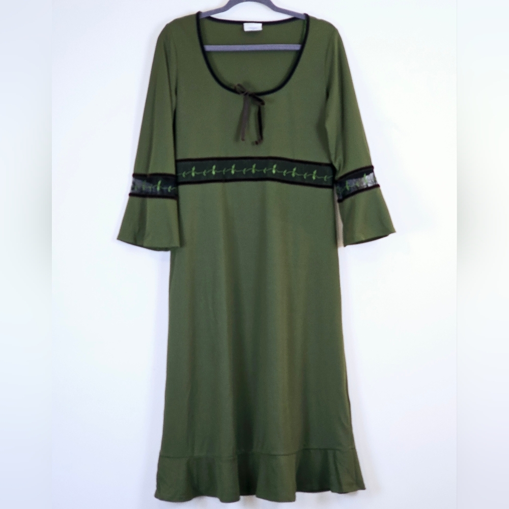 Etam Green Dress Renaissance Style Size 16